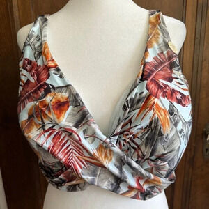 NWT Eco‎ Paradise Delacroix Bikini Top Pale Blue Size US 20 fits D-G Cups